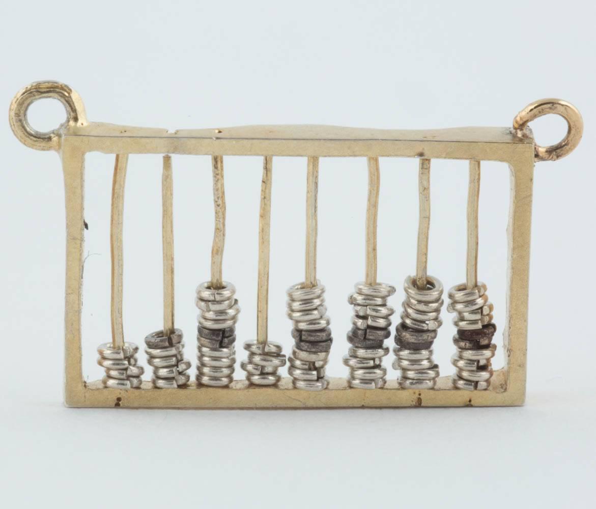 Russian Silver Gilt Abacus Pendant, circa 1890 1