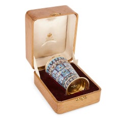 Russian Silver Gilt and Cloisonné Enamel Beaker by Ovchinnikov