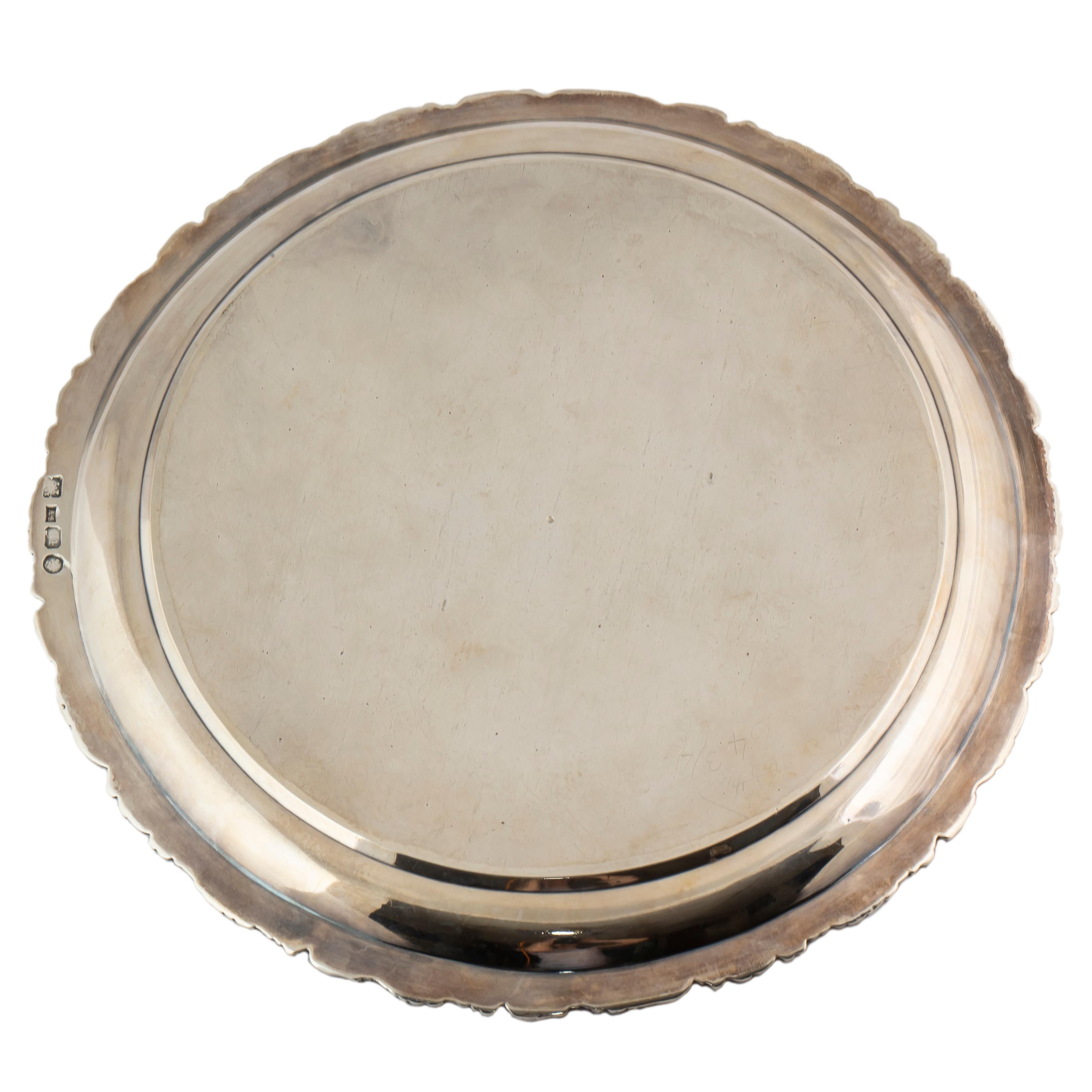 Silbernes Tablett aus der russischen Kaiserzeit von Sper, 1843, Sammlung Graf Hendrikoff für Damen oder Herren im Angebot