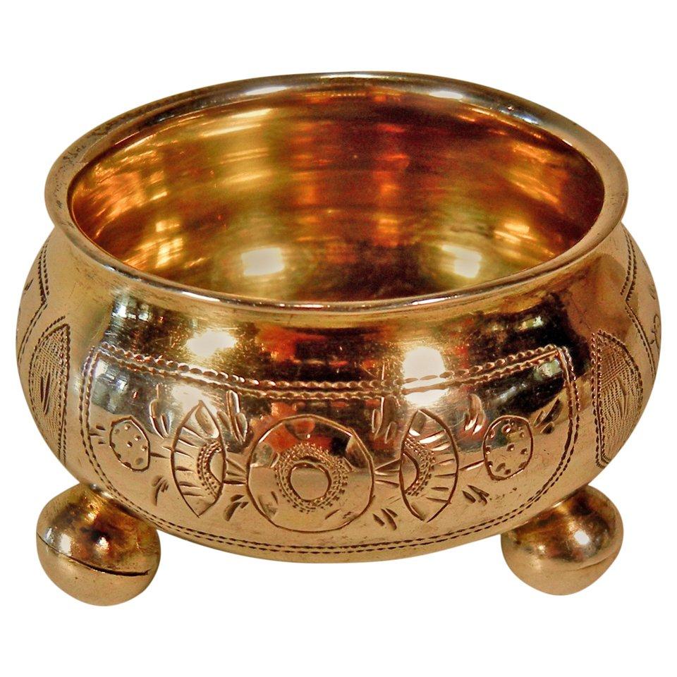 Russian Silver Individual Salt Cellar by Fyodor Ivanov, Moscow, 1879 For Sale