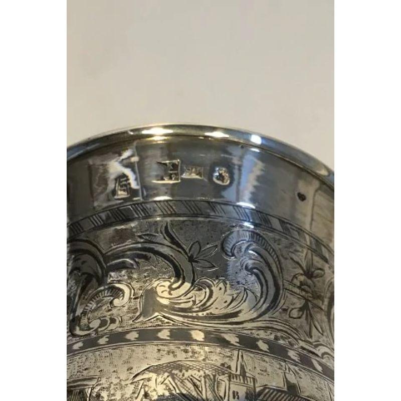 20th Century Russian Silver Lidded Goblet For Sale
