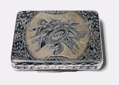 Russian Silver Niello Box, Nikolaì Lukich Dubrovin, 1824