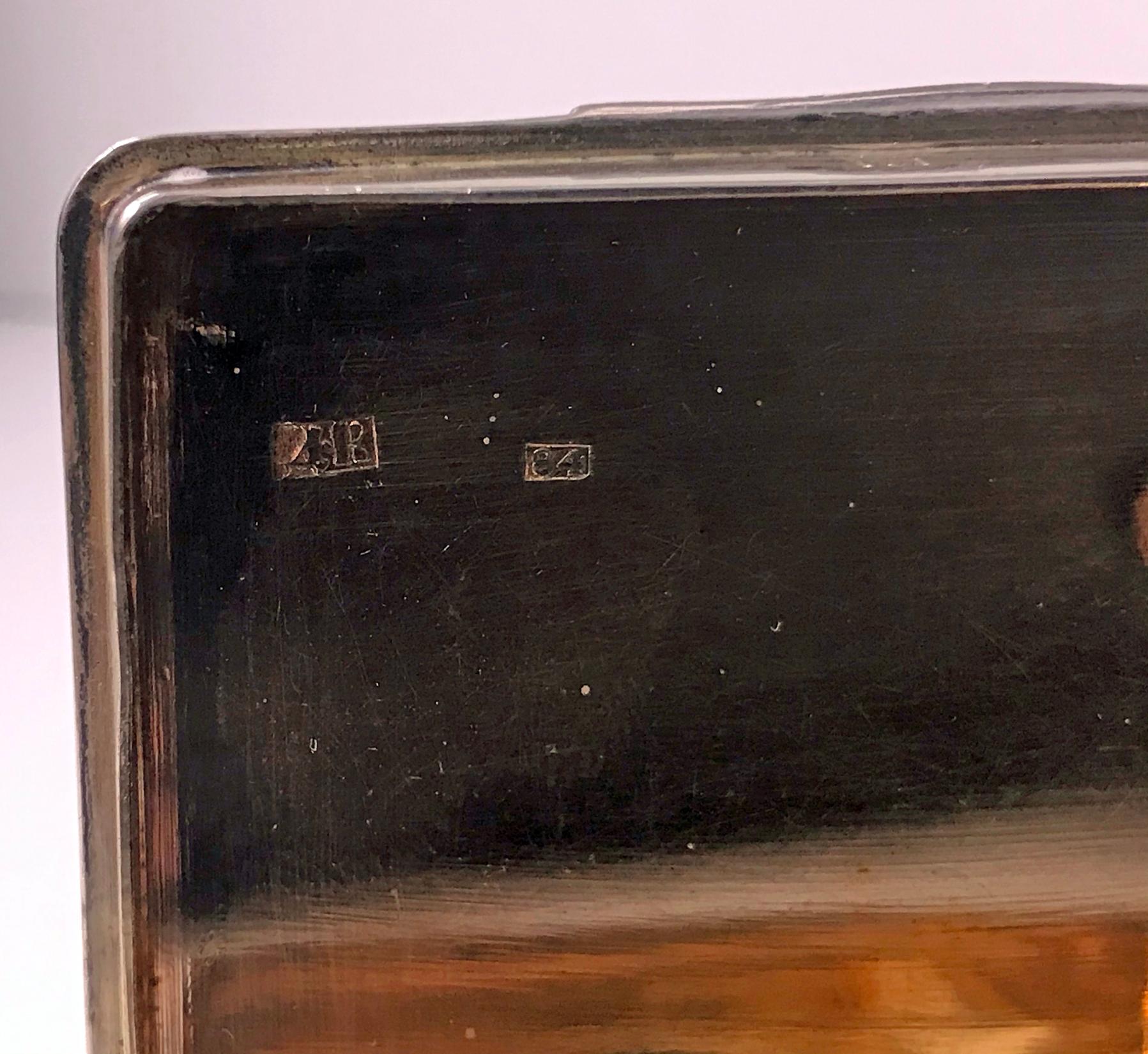 Russian Silver Niello Box, Nikolaì Lukich Dubrovin, 1824 In Good Condition In Toronto, ON