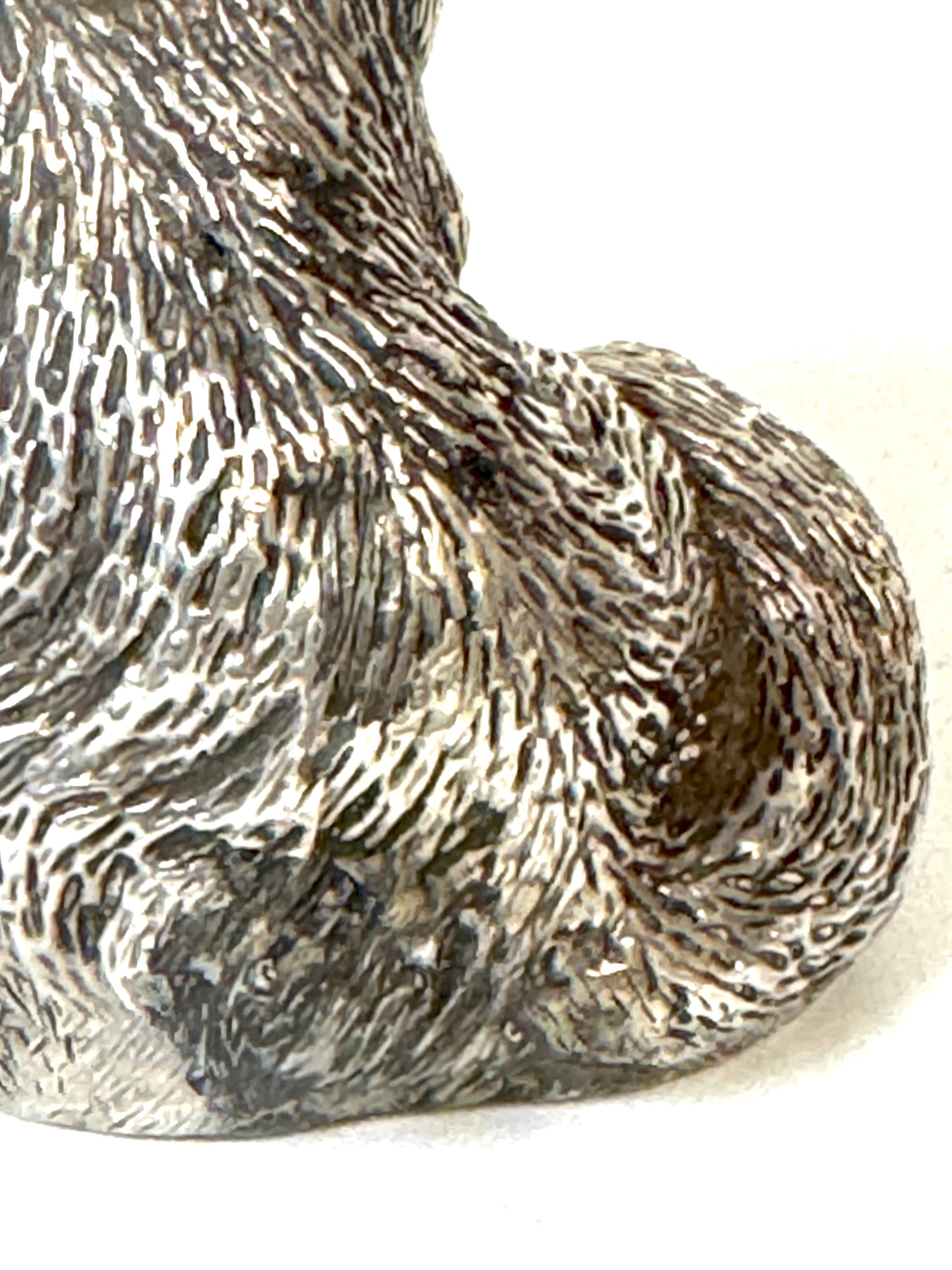 Sculpture russe en argent représentant un chat persan, période soviétique, 88 Zolotnik, marquée 