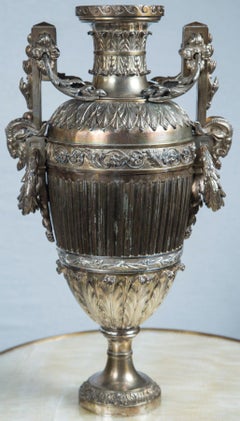 Probably Russian Silver Plated Bronze Urn