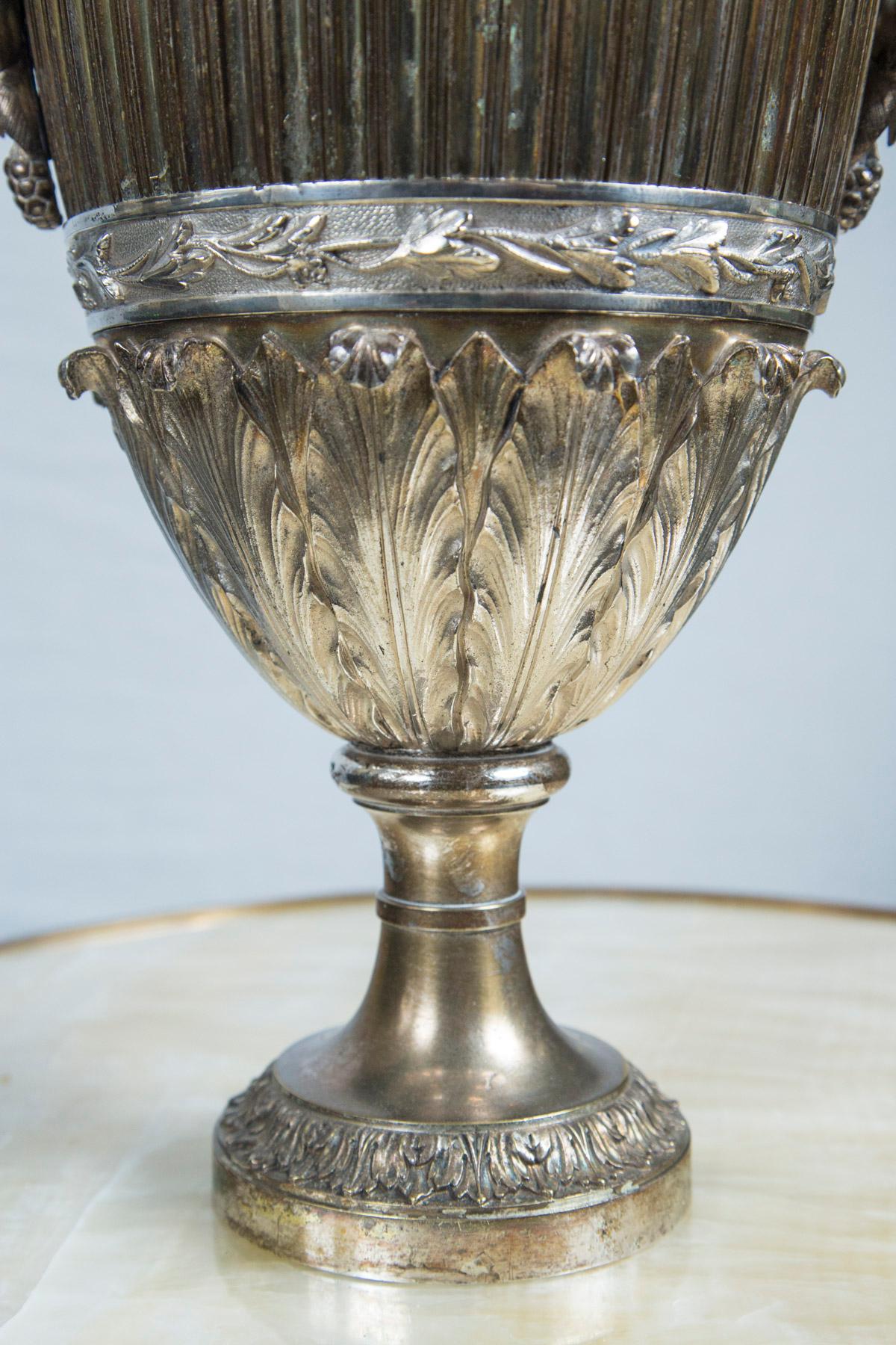 silver urn