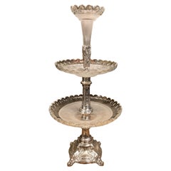 Russische versilberte Epergne von Alex Katsch, um 1900