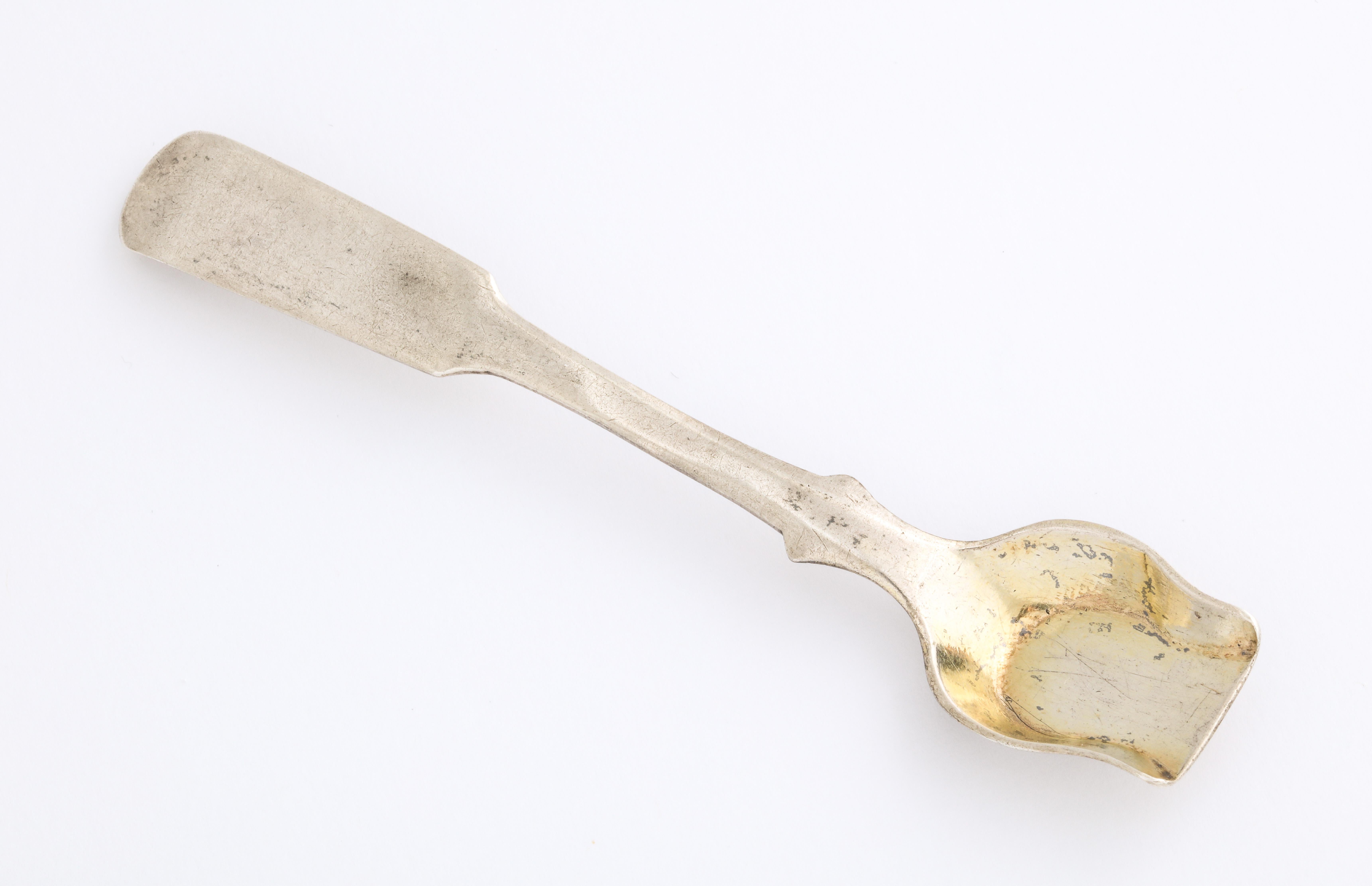 Russian Empire Russian Silver Nicholas I Salt Spoon, Moscow, 1833 For Sale