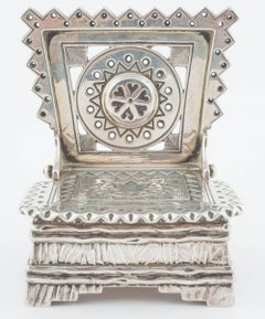 Russian Imperial-era Silver Alexander III Salt Throne, Sazikov, circa 1880
