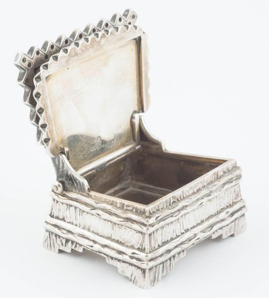Russian Imperial-era Silver Alexander III Salt Throne, Sazikov, circa 1880 In Good Condition For Sale In St. Catharines, ON