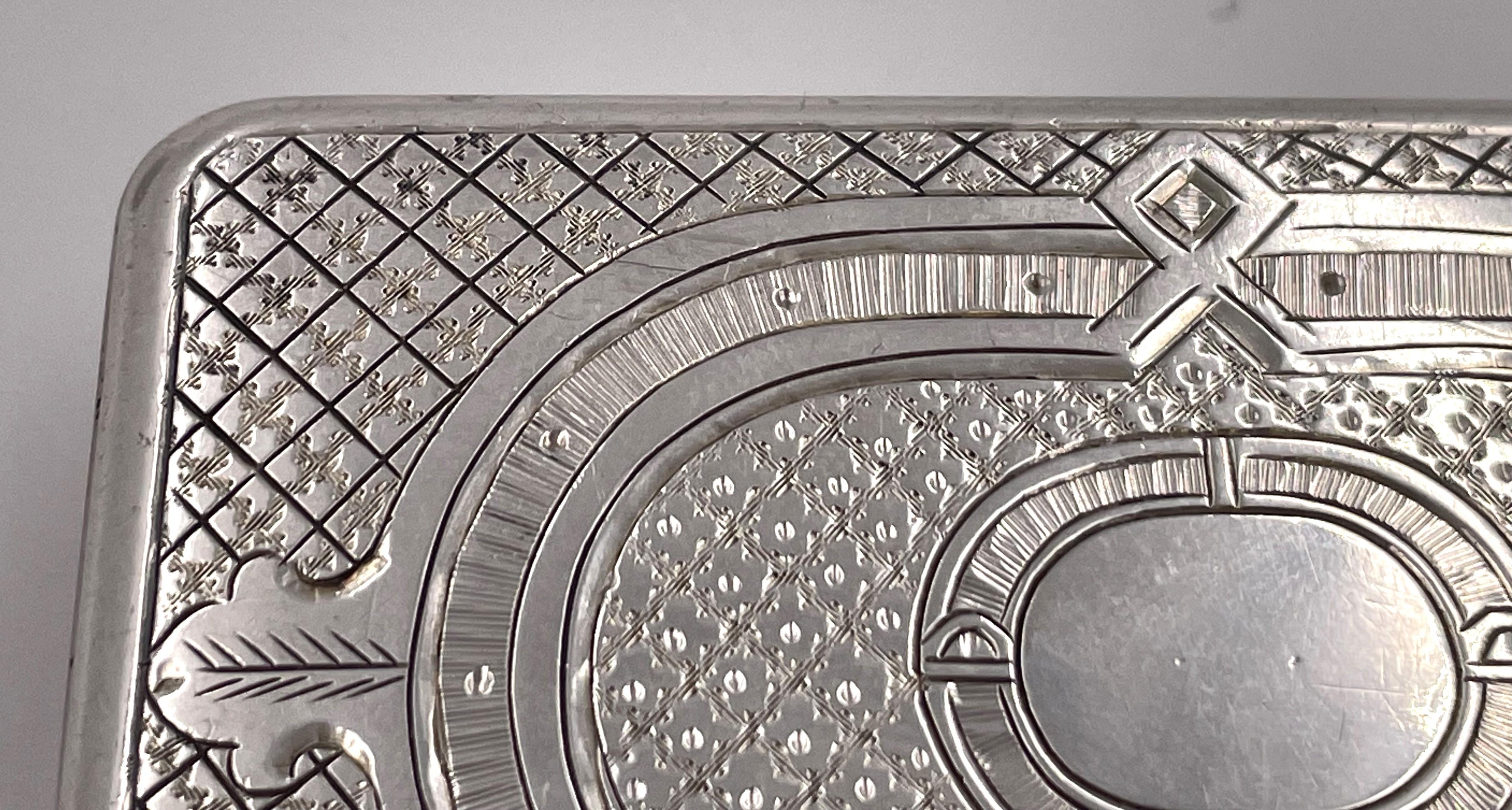 Russische Silber Schnupftabakdose von 1872 (Vergoldet) im Angebot