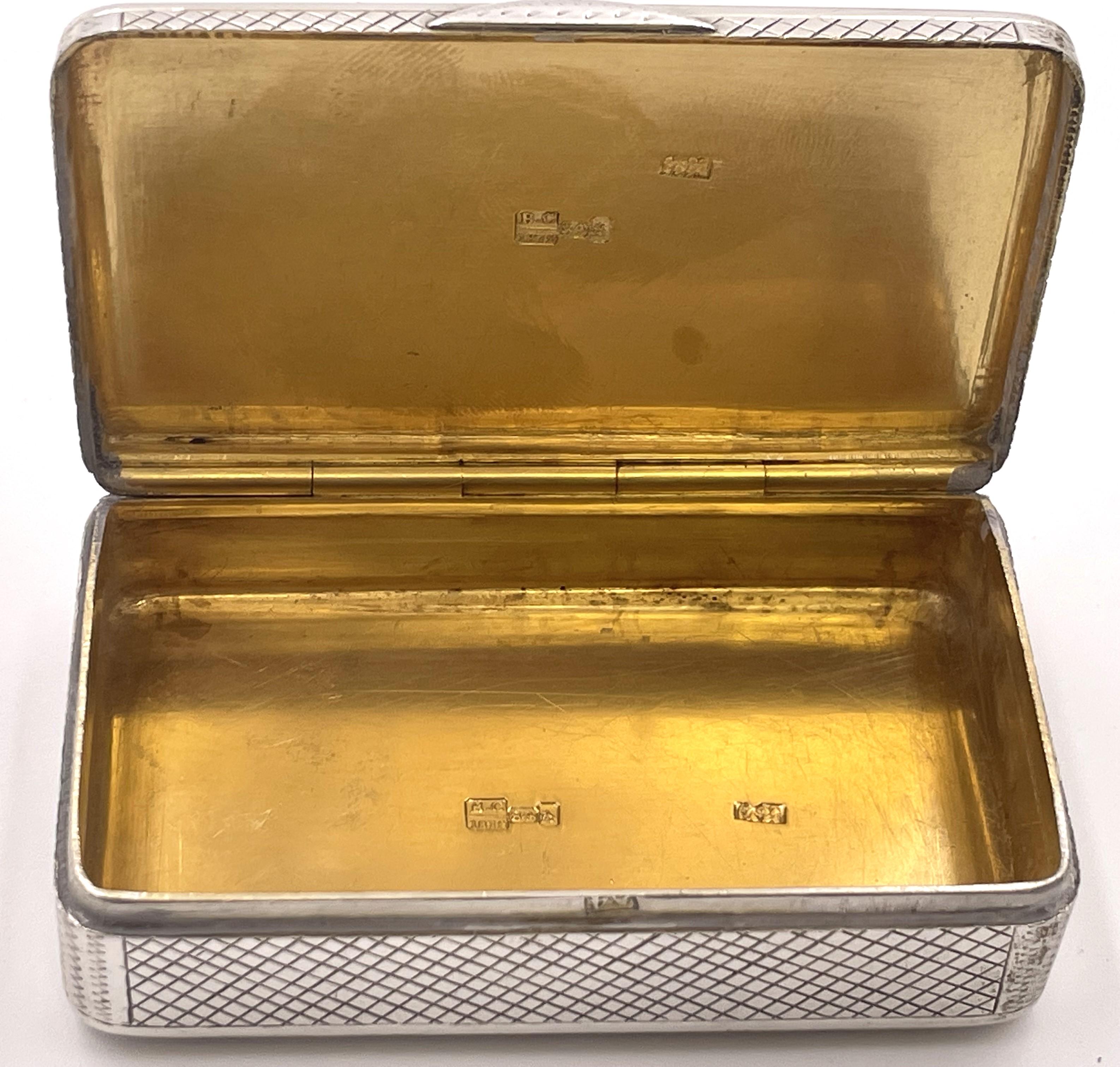 Russische Silber Schnupftabakdose von 1872 im Angebot 1