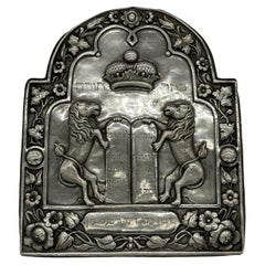 Antique Russian silver torah shield, judaica, Michael Karpinsky, Saint Petersburg, 1835