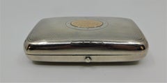 Russian Silver with Gold Medallion Cigarette Case, circa 1900