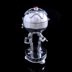 Russian Solid Silver Judaica Spice Shaker, 1894