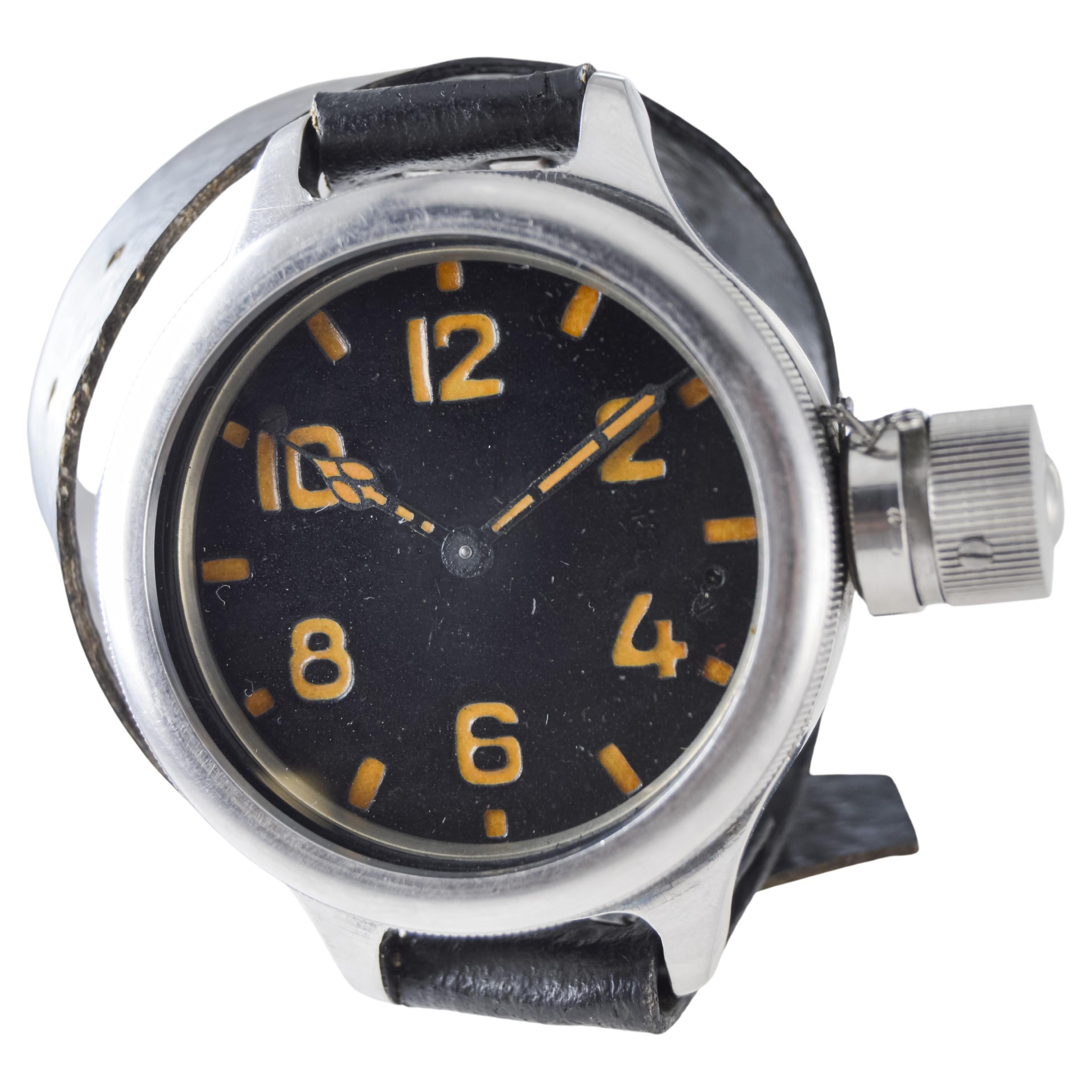 Modernist Russian Submariners Watch All Original from 1940s / 50s Steel For Sale