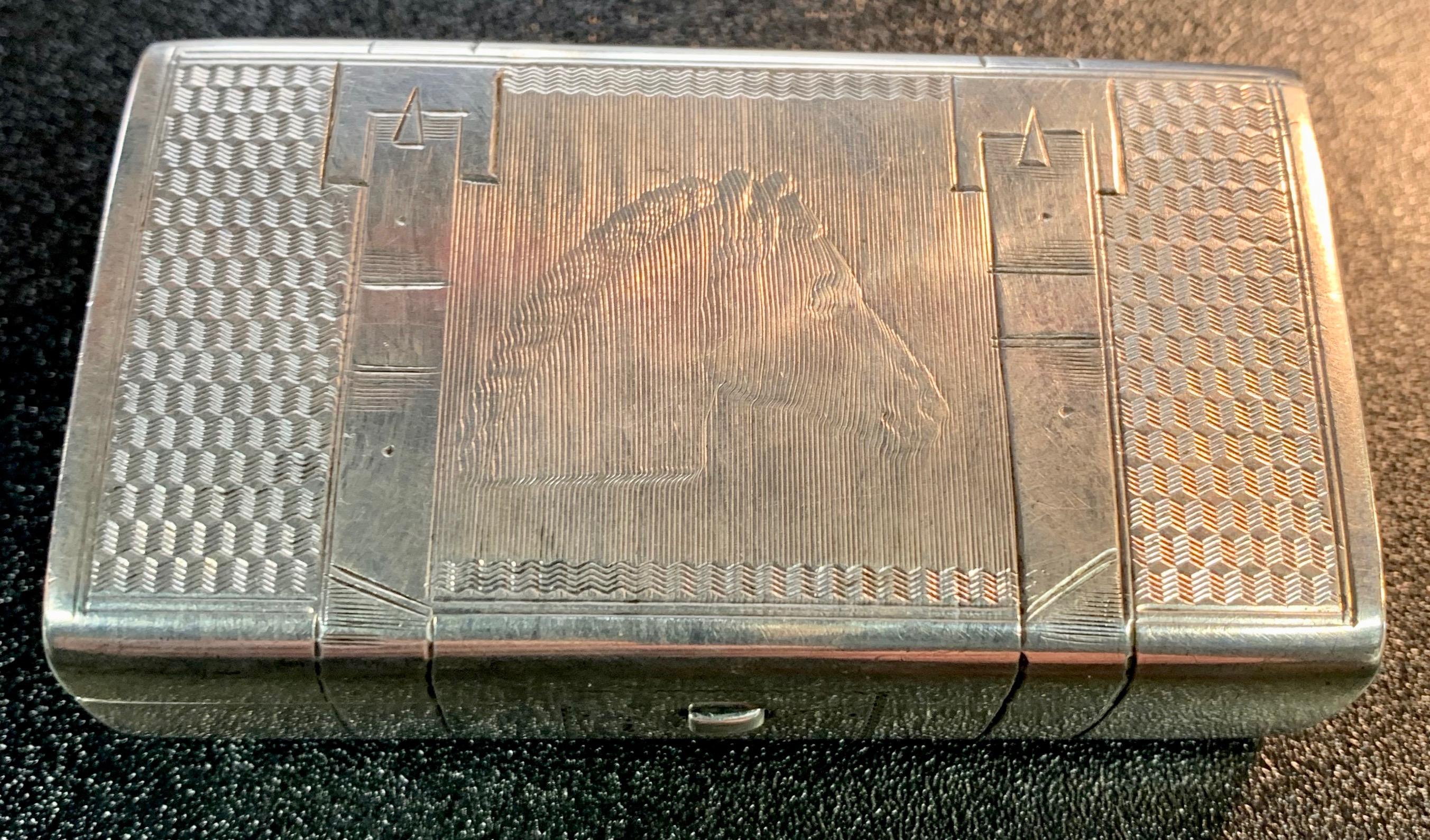 Russian Sterling Gold Box with Horse Detail 9