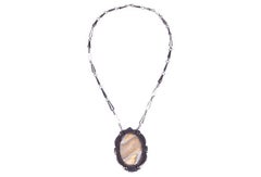 Russian Sterling Silver Agate Necklace
