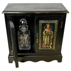 Barra Seca /Tauntless de Laca Policromada Estilo Ruso con 2 Decantadores de Cristal