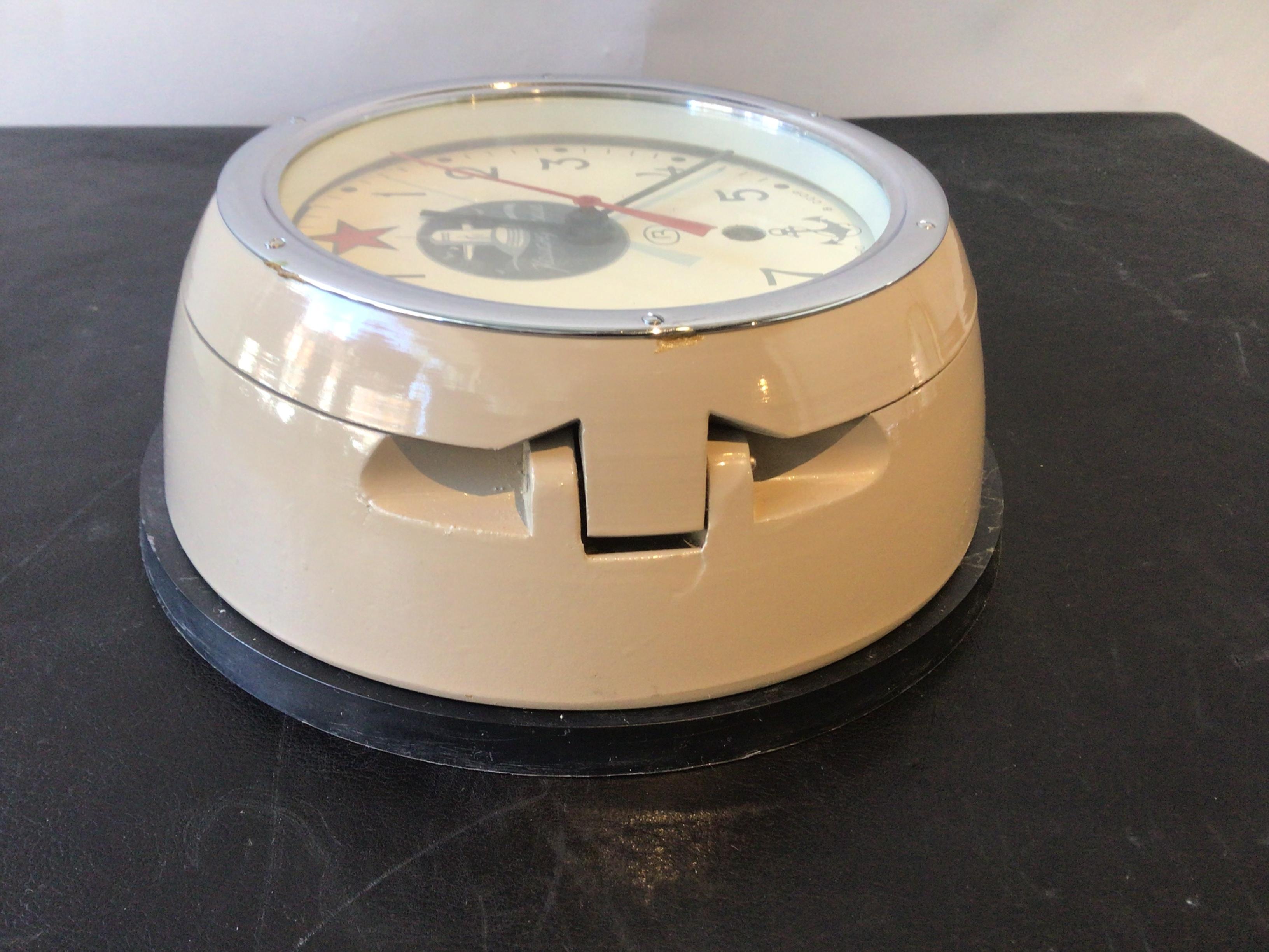 Late 20th Century Russian Submarine Clock
