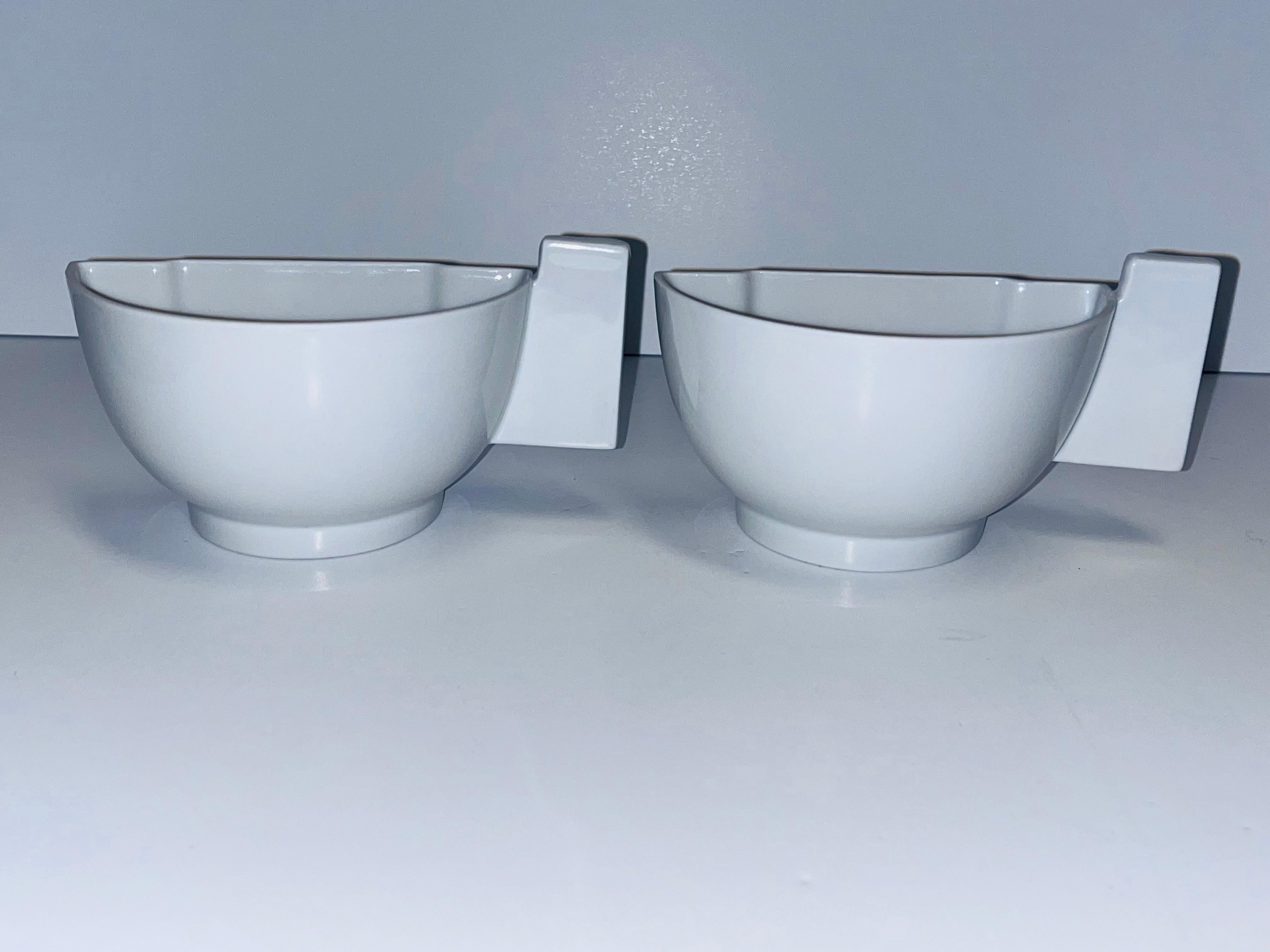 Russian Suprematist Kazimir Malevich Style White Porcelain Tea Service for Two For Sale 10