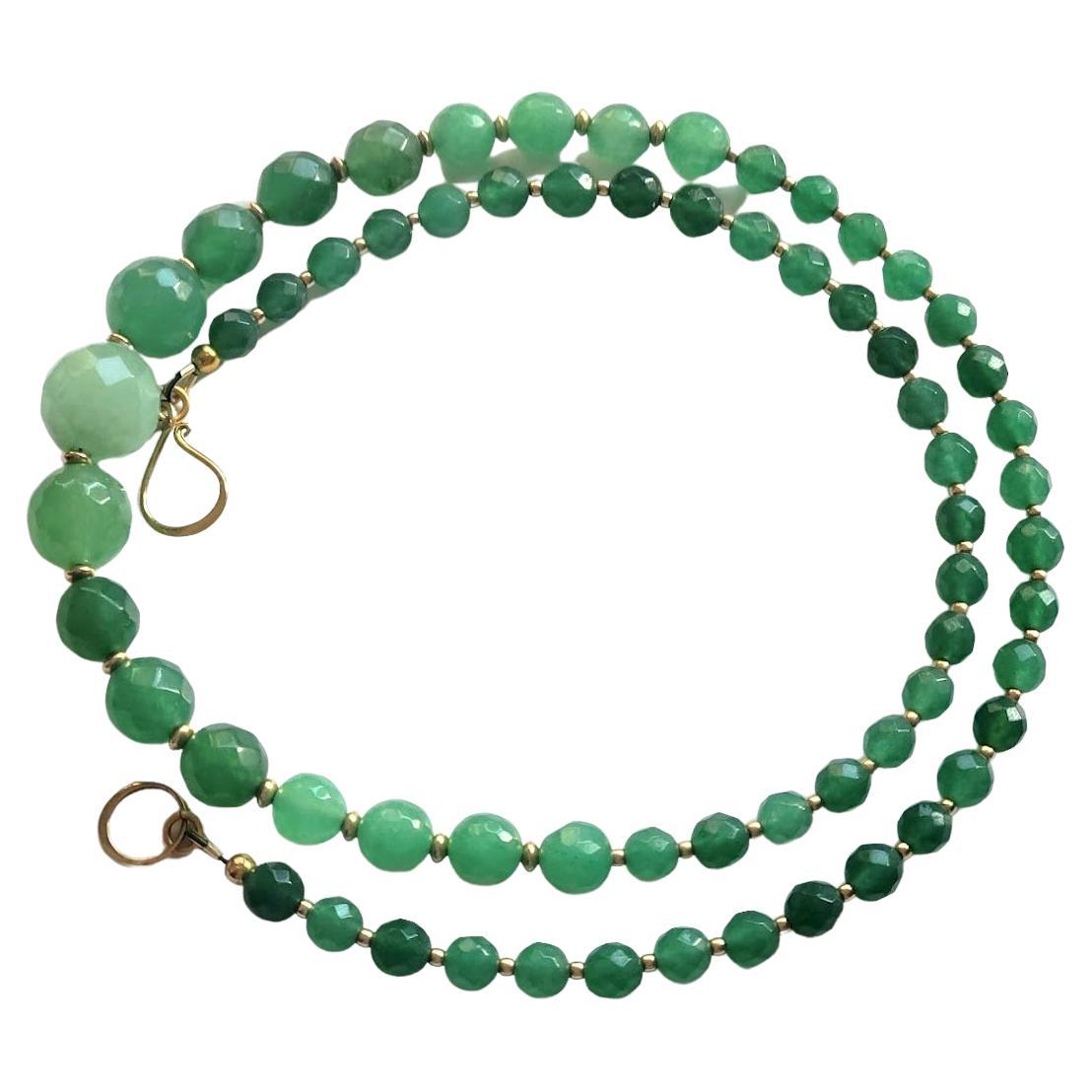 Russian Green Beryl Necklace For Sale
