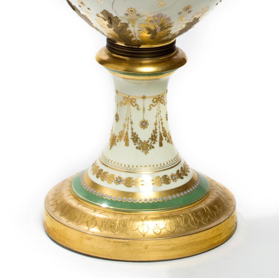 German Russian Troica Porcelain Vase After Alfred Von Wierusz-Kowalski, 1849-1915