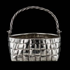 Russian Trompe L'oeil Silver Basket, St-Petersburg, circa 1900