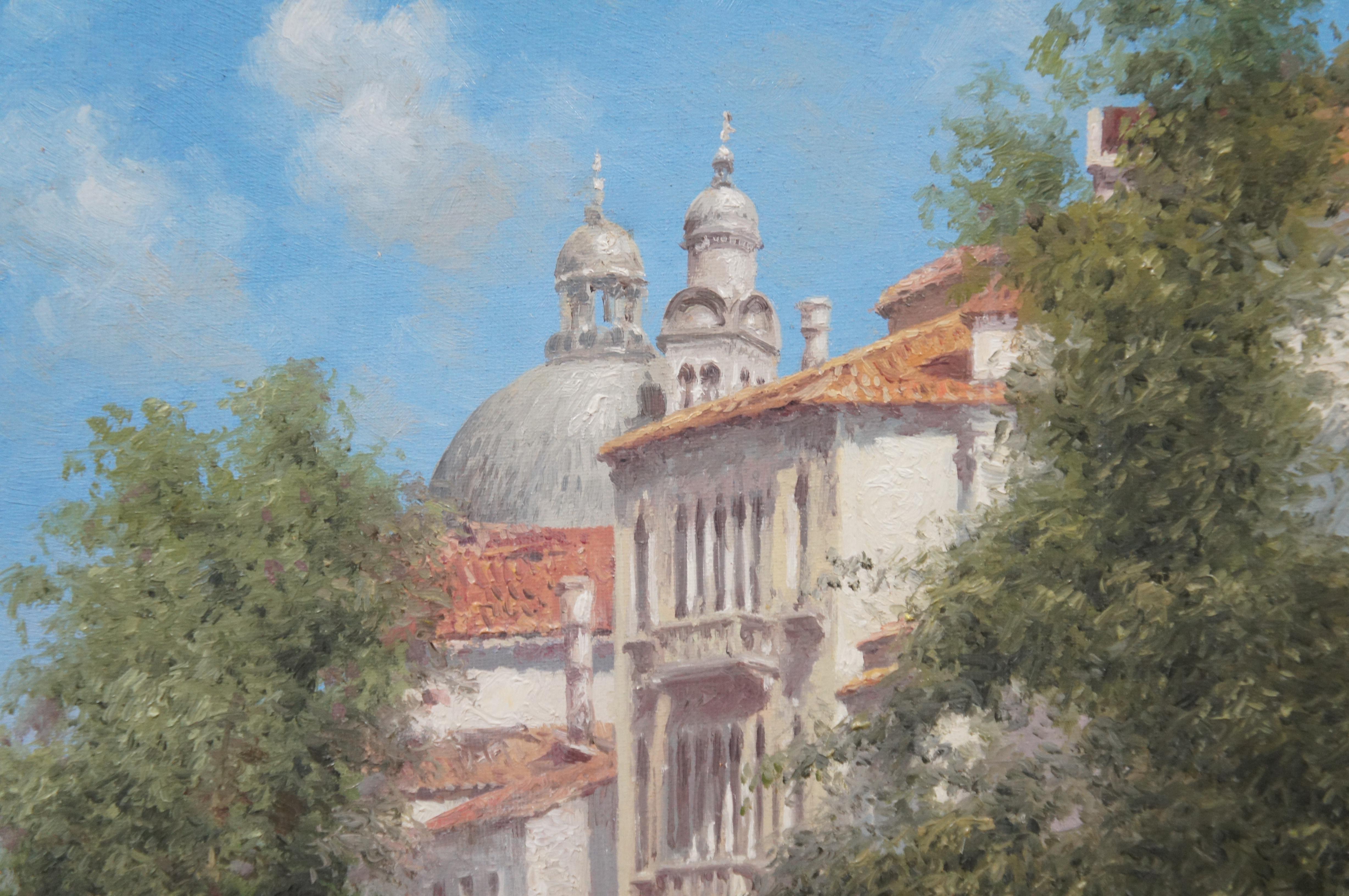 Russian Vasily Gribennikov Venice Italy Canal Cityscape Oil Painting 33
