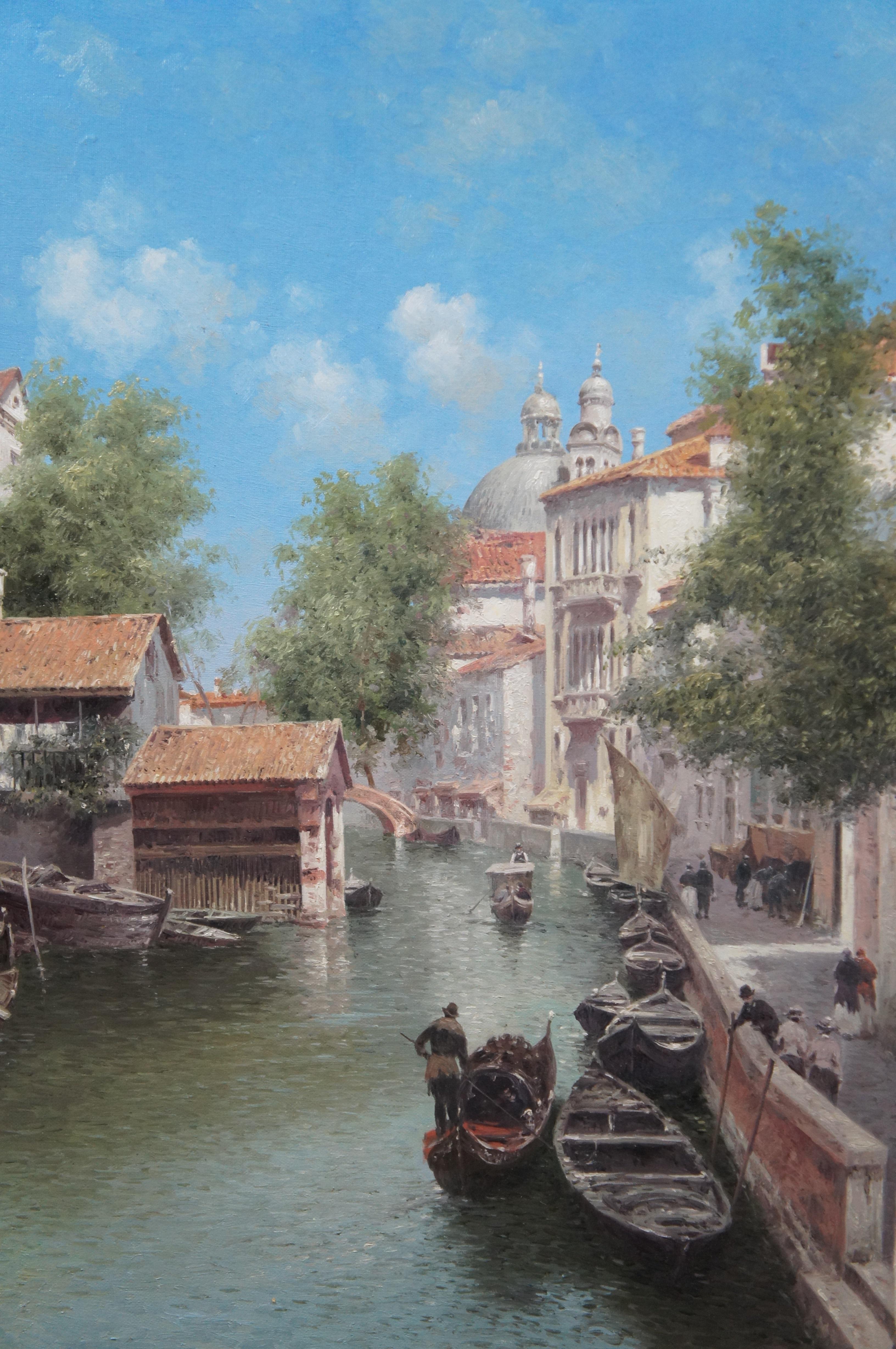 Russian Vasily Gribennikov Venice Italy Canal Cityscape Oil Painting 33