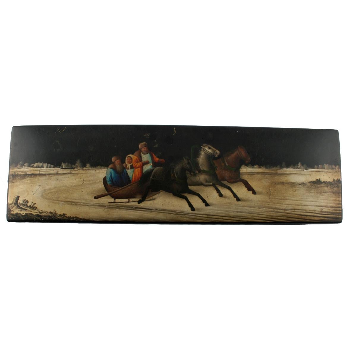 Russian Vishniakov Lacquered Box In Good Condition In Newcastle Upon Tyne, GB