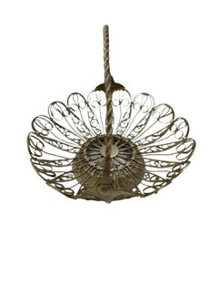 Russian Woven Brass Fruit Moskva Basket Bowl