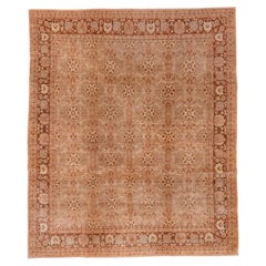 Antique Rust Agra Oriental Traditional Carpet