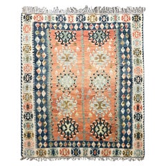 Rust Antique Kilim Rug Handwoven Carpet Rug Oriental Kilim Wool Rug 320x200cm
