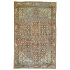 Rust Vintage Persian Mahal Carpet