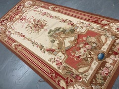 Rust Aubusson Rug Runner Floral Livingroom Rugs Magnificent Home Decor Carpet