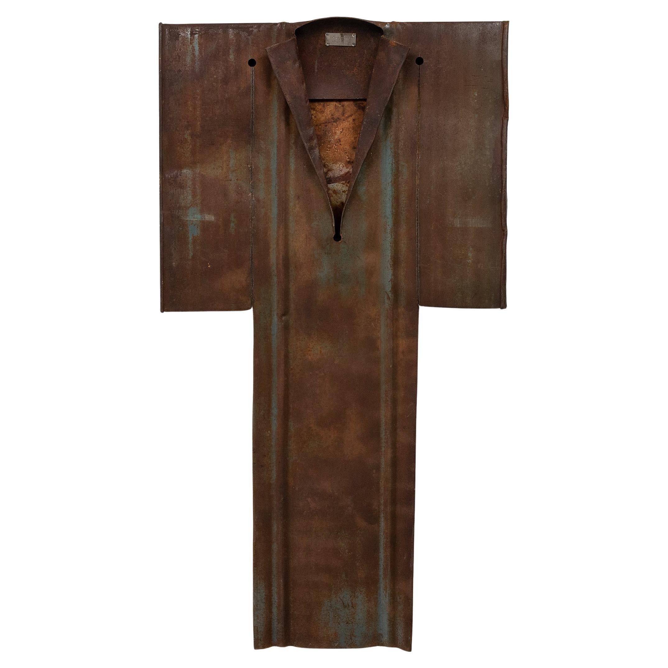"Rust Blue Kimono, " Steel Sculpture by Gordon Chandler
