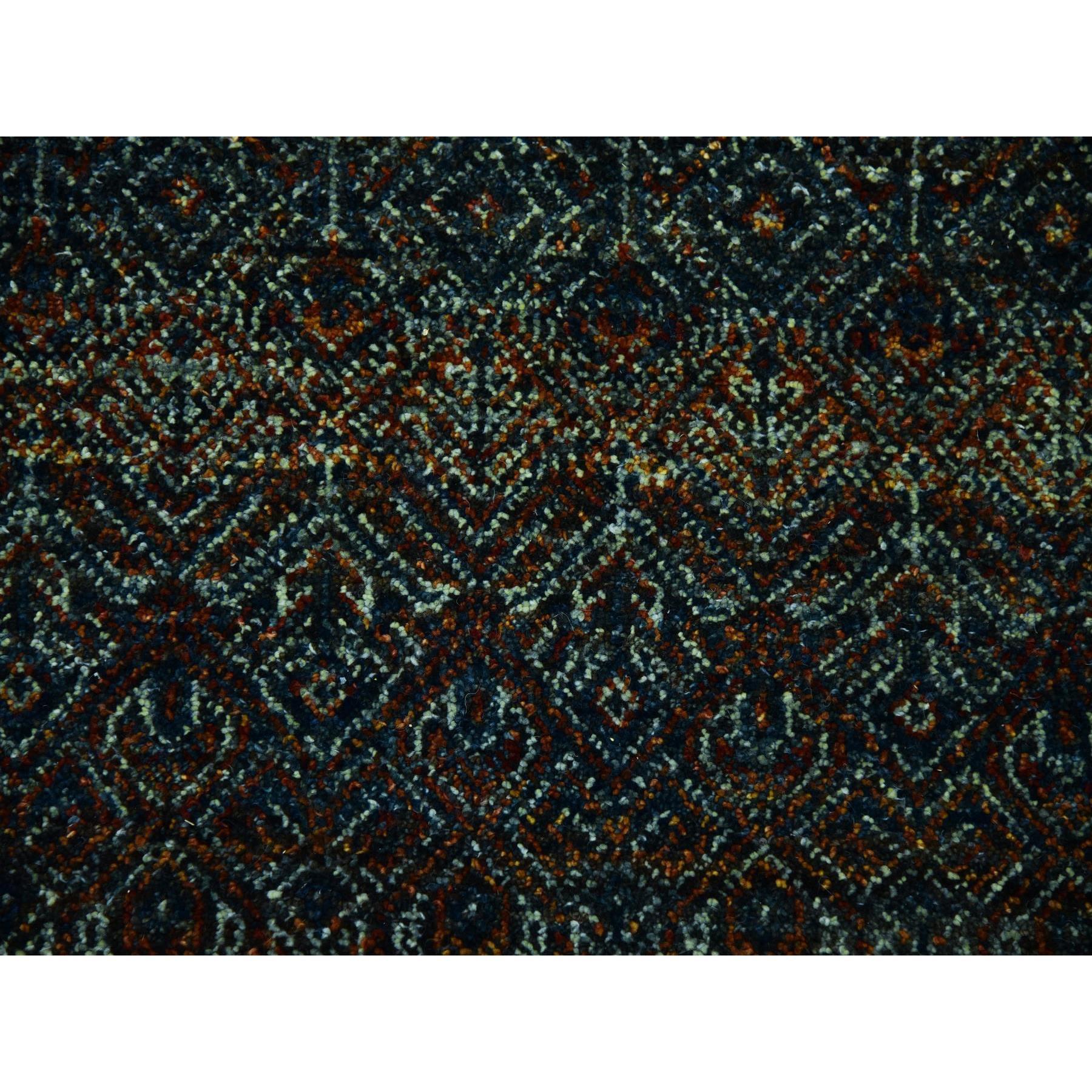 Lana Tappeto orientale quadrato in lana con disegno geometrico Kohinoor Herat, marrone ruggine, annodato a mano. in vendita