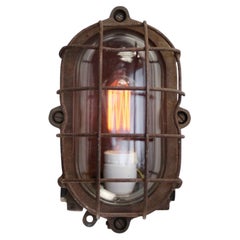 Lampade da parete in ghisa ruggine con vetro trasparente