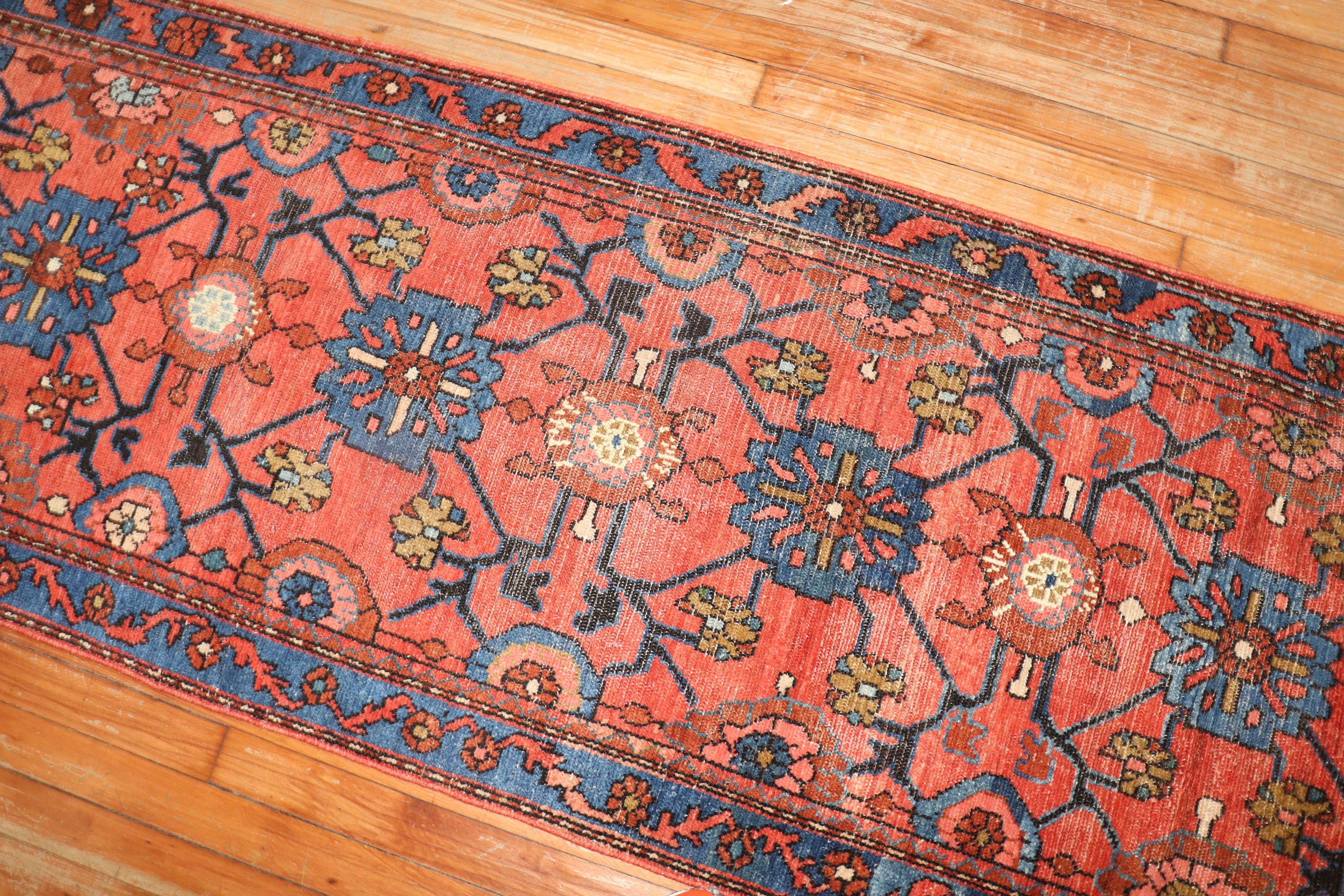 Country Rust Color Persian Malayer Runner For Sale