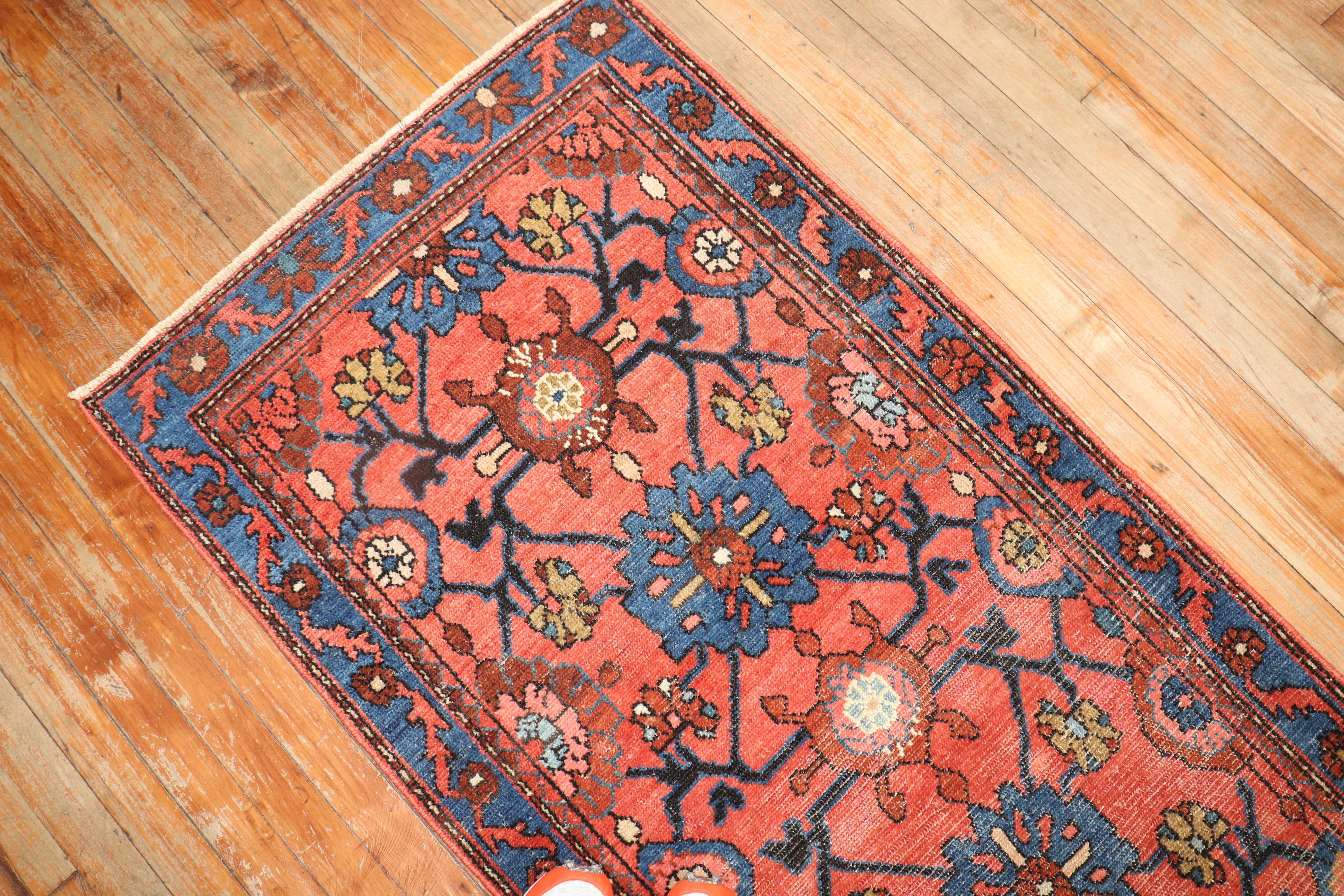 Rust Color Persian Malayer Runner In Good Condition For Sale In New York, NY