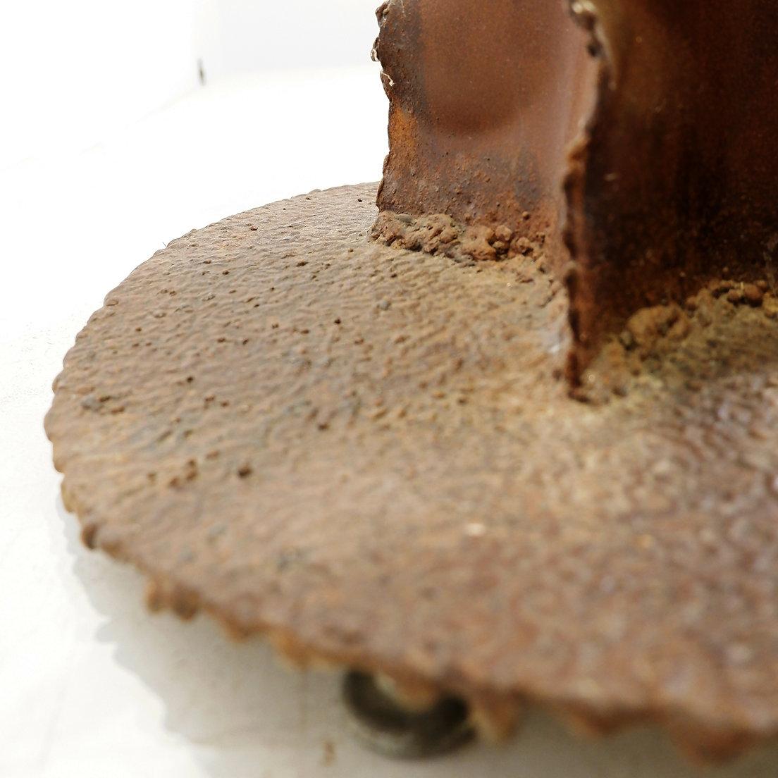 Escultura de cactus de metal patinado con efecto óxido H:172cm en venta 1