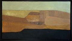 Rost, Grün und Schwarz Ölgemälde von Santiago Castillo, Spanien, Contemporary