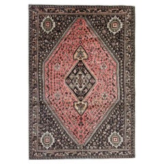 Rust Handmade Carpet Oriental Rug, Traditional Vintage Wool Area Rug
