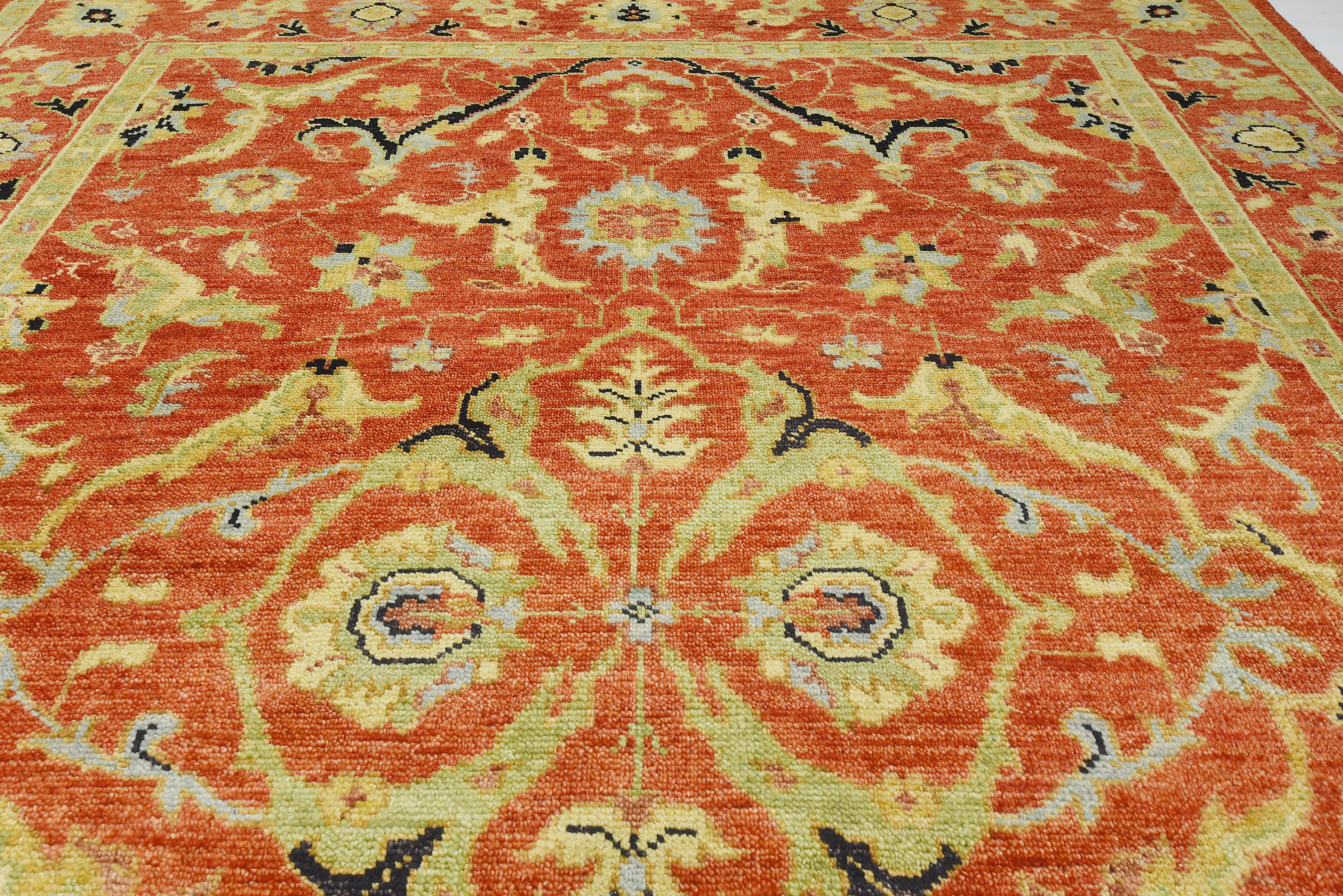 Indian Rust Heriz Rug For Sale