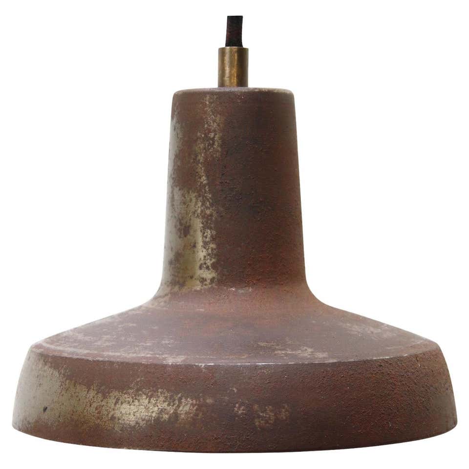 Rusty Lights Rust Iron French Vintage Industrial Pendant Lights For Sale at 1stDibs ...