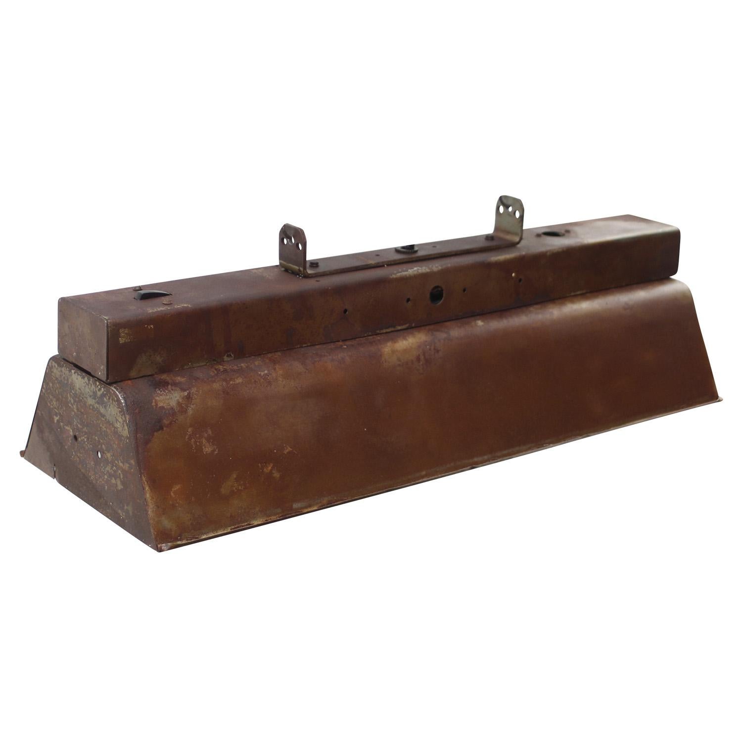 Czech Rust Iron Vintage Industrial Pendant Lights For Sale