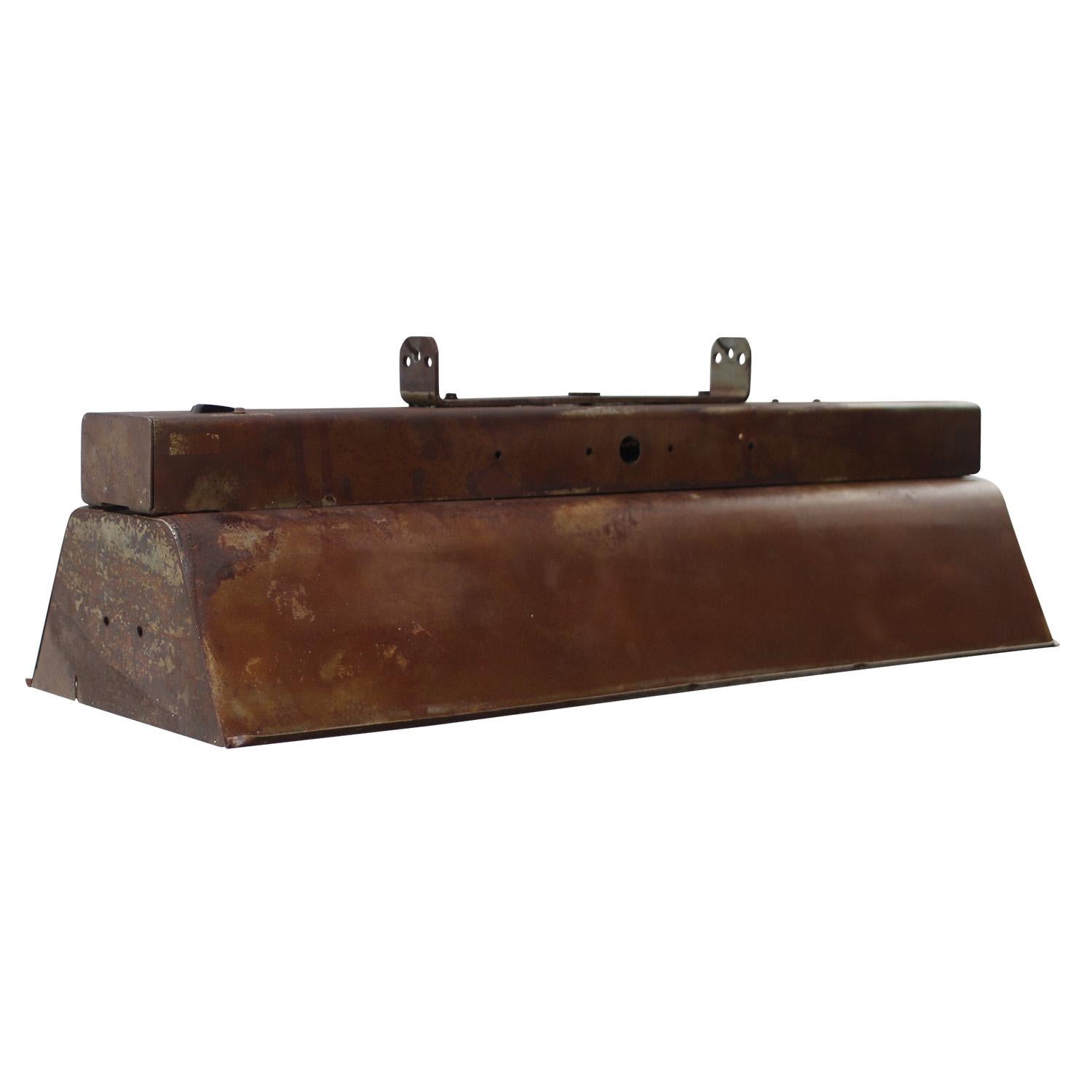 20th Century Rust Iron Vintage Industrial Pendant Lights For Sale