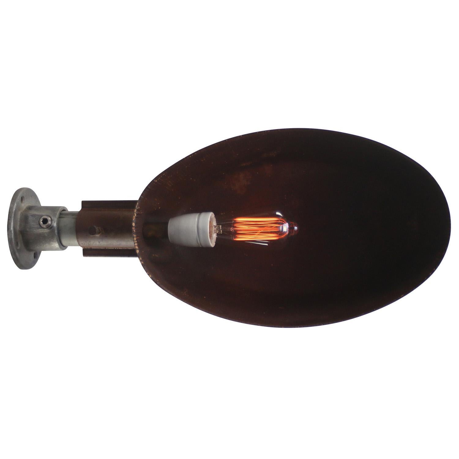 French Rust Iron Vintage Industrial Sconces Wall Lights For Sale