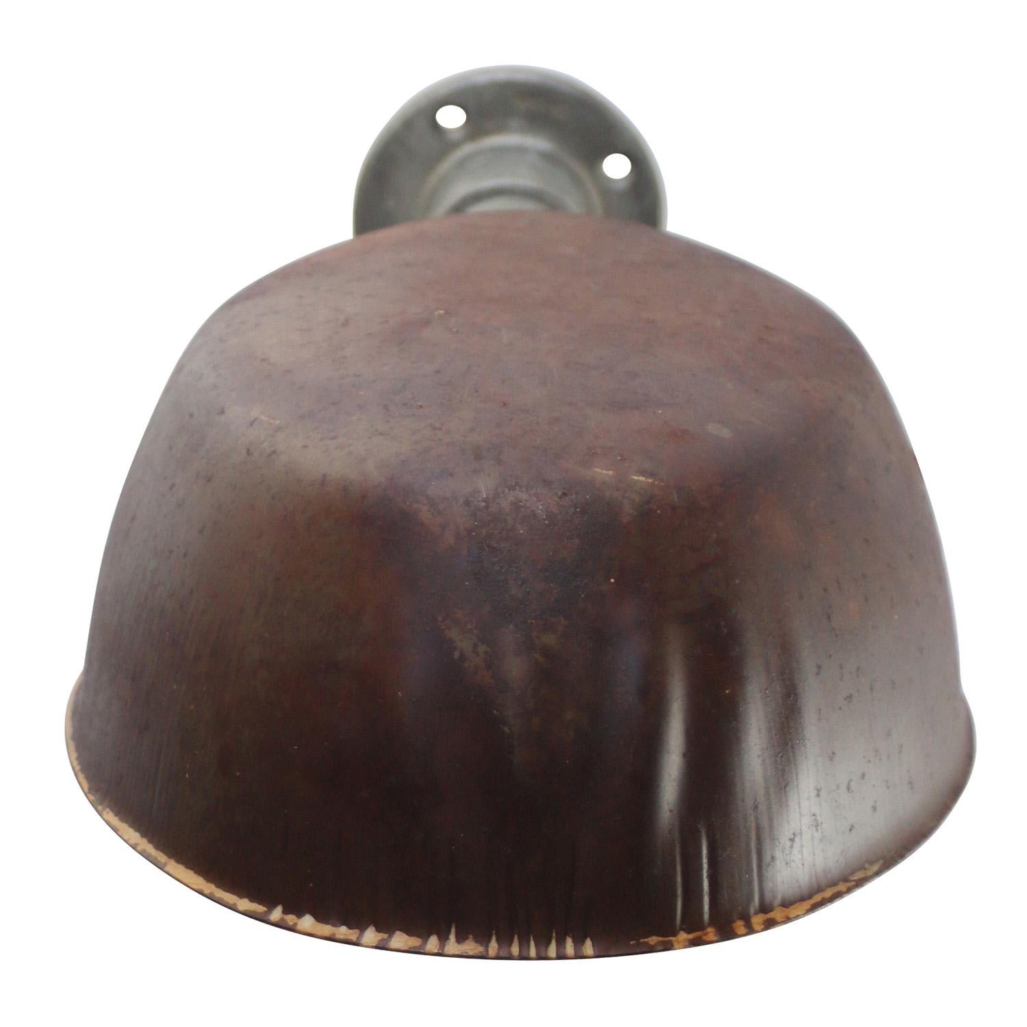 20th Century Rust Iron Vintage Industrial Sconces Wall Lights For Sale